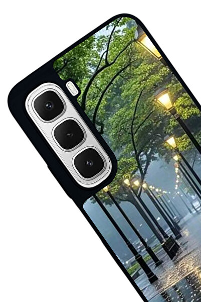 Aksel Kılıf Infinix Hot 60 Compatible Printed , Matte Black, Soft Silicone, Protective, Shock Absorbing Cover, Case