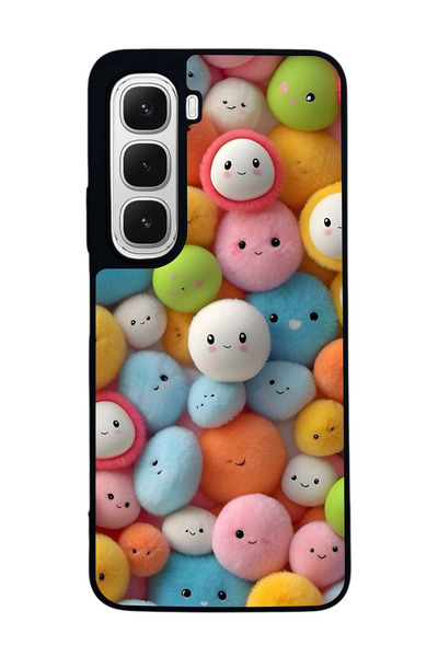 Aksel Kılıf متوافق مع هاتف INFINIX Hot 60 مطبوع ، أسود غير لامع، سيليكون ناعم...