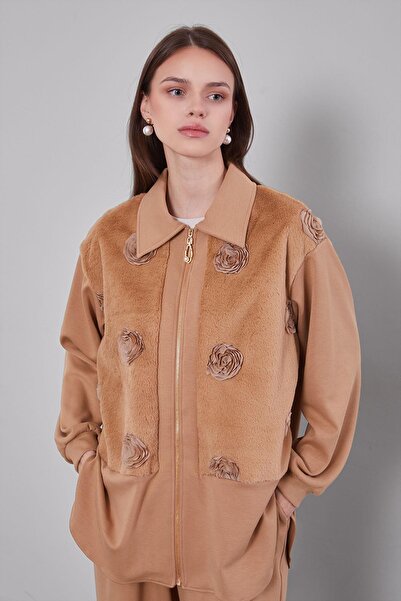 Levidor Camel rose detailed double set