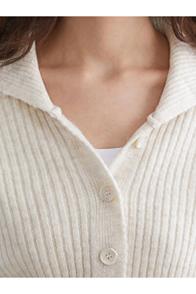 LC Waikiki Polo Neck Women's Knitwear Cardigan