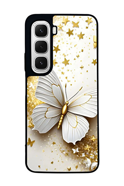 Aksel Kılıf متوافق مع هاتف INFINIX Hot 60 مطبوع ، أسود غير لامع، سيليكون ناعم...