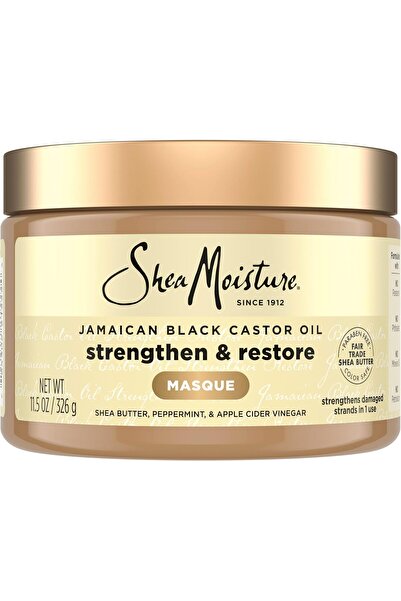 Shea Moisture SheaMoisture Jamaican Black Castor Oil Strengthen & Restore Hair Mask, Paraben-Free, 11.5 oz