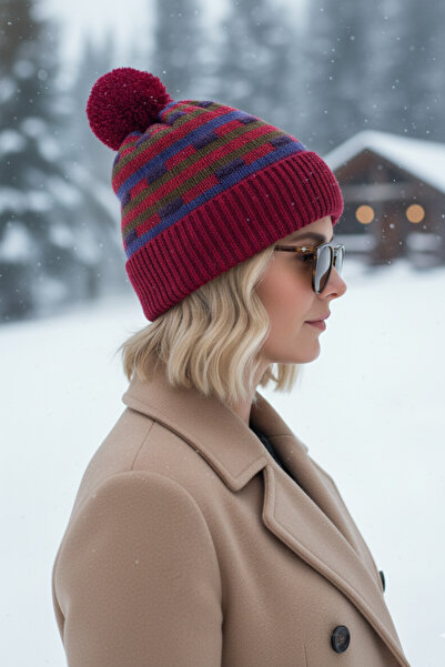 novon Urban Cozy Design Color Block Soft Textured Premium Beanie