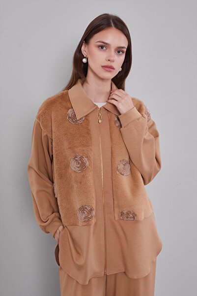 Levidor Camel rose detailed double set