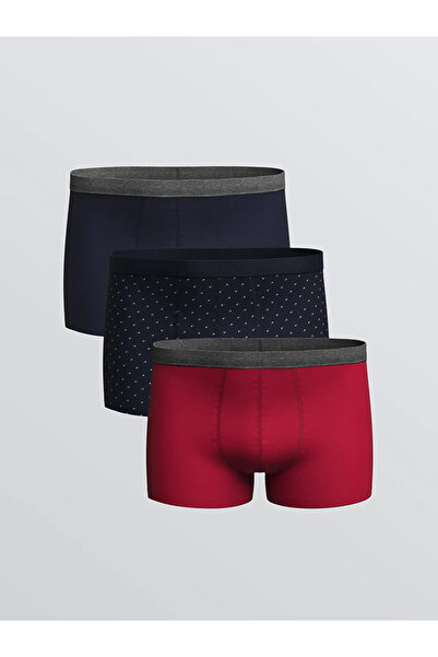 LC Waikiki Standard Mold Cotton Flexible Men's Boxers 3-Piece