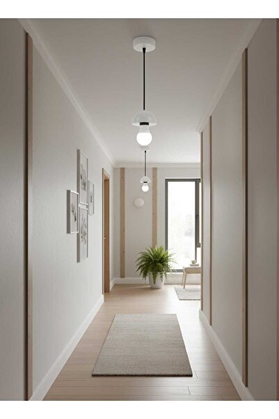 Eyzhen Beyaz Tekli Sarkıt Lamba (2 Adet)