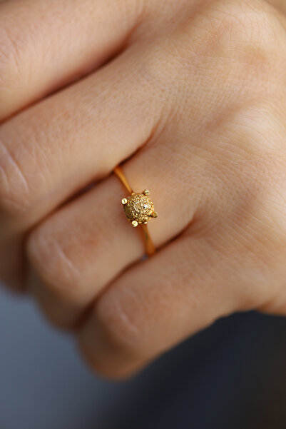 Yenigün Kuyumculuk 14 Ayar Altın Cimarlı Dorika Tektaş Yüzük