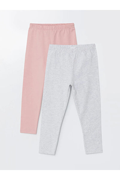 LC Waikiki Basic Baby Girl Tights with Elastic Waist, 2-Piece