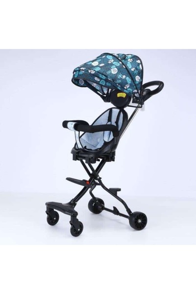 OEM Carucior pliabil, Sport, Albastru, Cu copertina pentru protectie UV detasabila, Pentru copii intre 6