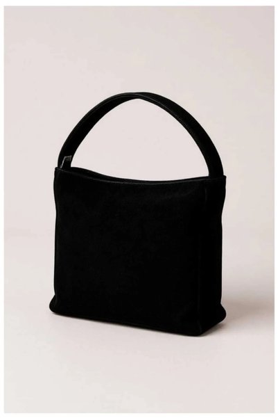 Zuna Studio Lola Black Suede Casual Women's Shoulder Bag