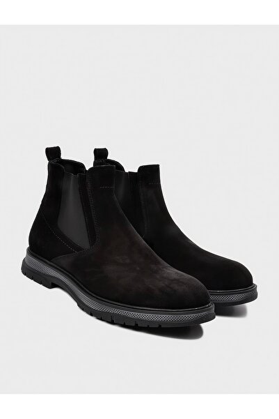 CHOPPER Genuine leather ankle length men's boots with non-slip thermal sole for daily use