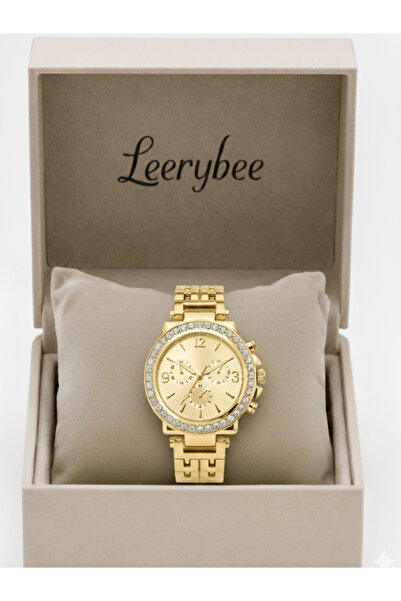 Leerybee Zarif Taş Detaylı Gösterişli Kadın Kol Saati Şık Tasarım