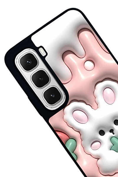 Aksel Kılıf Infinix Hot 60 Compatible Printed , Matte Black, Soft Silicone, Protective, Shock Absorbing Cover, Case