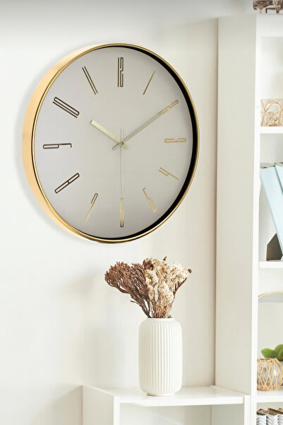 Galaxy GOLD BEJ KADRAN RAKAMLI DUVAR SAATİ 43 CM