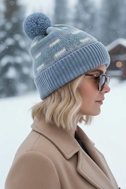 novon Urban Cozy Design Color Block Soft Textured Premium Beanie