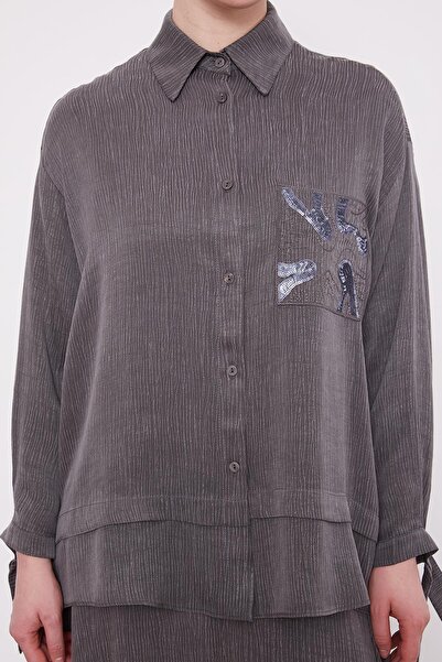 Levidor Anthracite pocket detailed double set