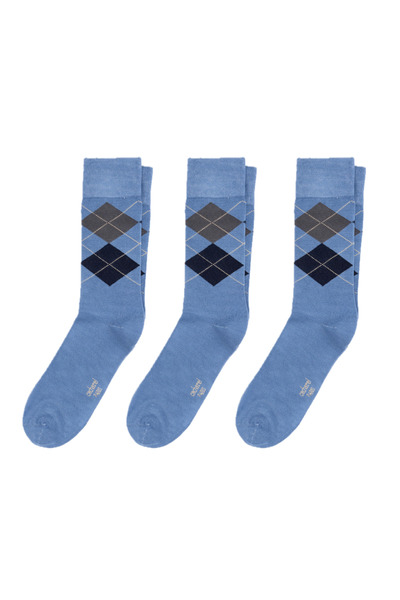 Cacharel 3 قطع من الجوارب الرجالية ذات النمط البقلاوي