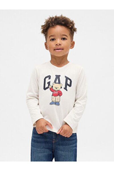 GAP Erkek Bebek Beyaz Logo T-Shirt