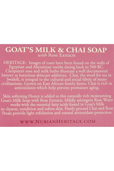 NONAMEE Nubian Heritage Goat's Milk & Tea Soap, 5 oz