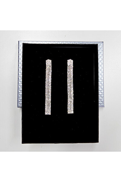 velve Μακριά, κομψά σκουλαρίκια, Murra, με πέντε χορδές από ημιπολύτιμες πέτρες, Ασήμι