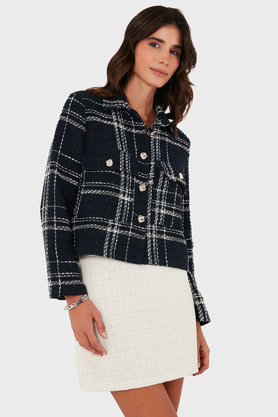 Via Dante Βαμβακερό παλτό με κουμπιά και γιακά πουκάμισο REGULAR FIT JACKET 2687551191