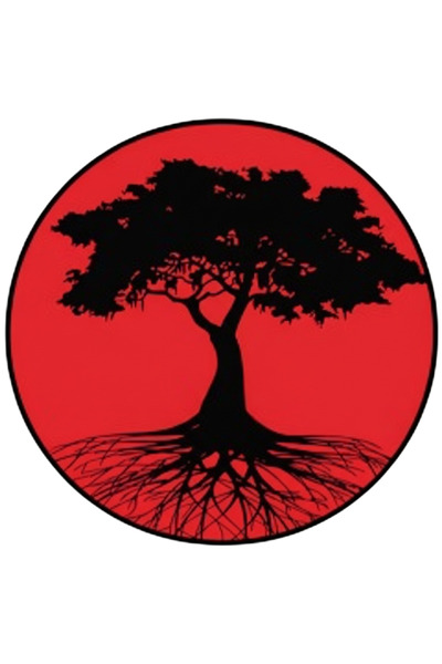 Maki Home Makiteks Black Cotton Unisex Pocketed Hooded Relaxed Fit Landscape Printed Sweatshirt