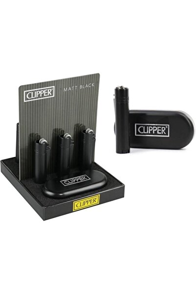 Genel Markalar Creation 1 x Orijinal Clipper çakmak, mat siyah metalden krom ...