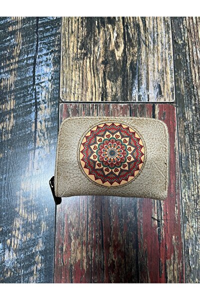 Street Bag Ethnic Authentic Patterned Useful Wallet with Card Holder and Coin Compartment