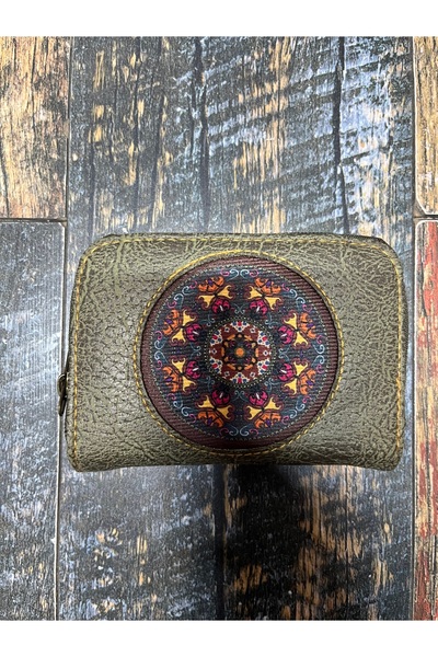 Street Bag Ethnic Authentic Patterned Useful Wallet with Card Holder and Coin Compartment