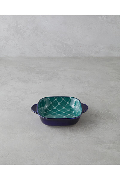 English Home Plantopia Porcelain Boat Plate 18X14 cm Navy Blue-Green