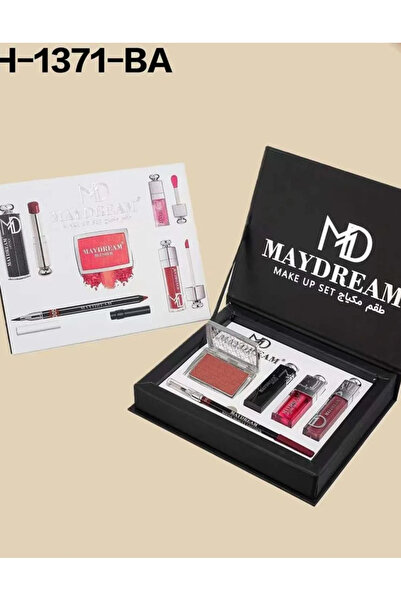 MAYDREAM Black set: lipsticks + lip gloss + lip liner + blush