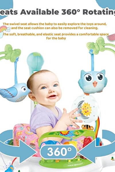 Generic Rocking chair for children's activities, equipped with music, lights and sounds, 3 adjustable heights