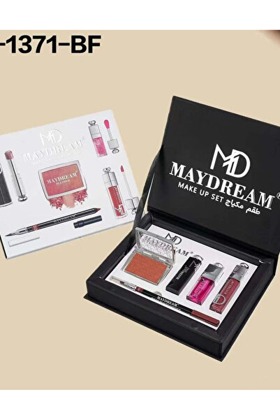 MAYDREAM Black set: lipsticks + lip gloss + lip liner + blush