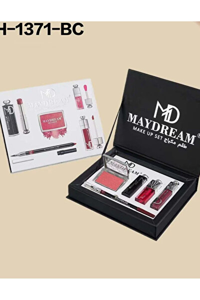 MAYDREAM Black set: lipsticks + lip gloss + lip liner + blush