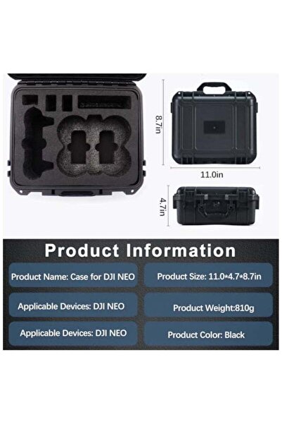 Generic Portable Waterproof Hard Case for DJI Neo Drone (Case Only)