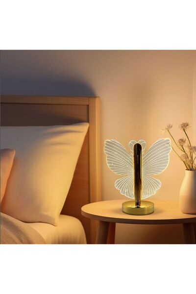 Generic Butterfly Night Light – Creative LED Acrylic Table Lamp for Bedside Decor