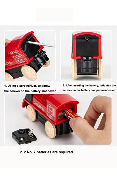 Generic 90cm Electric Rail Train Toy Model Train Toy Birthday Gift Boy's Toy，red