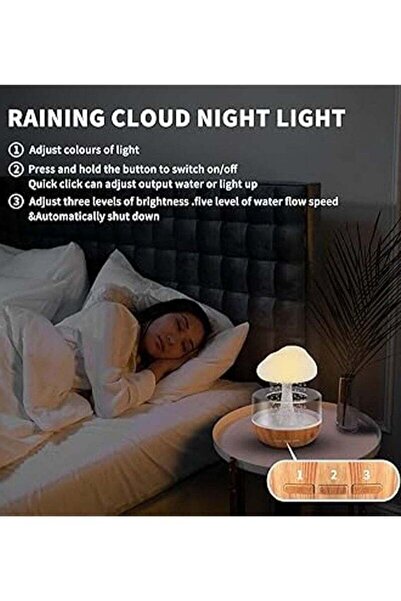 Generic Rain Cloud Humidifier with Snow Light Lamp – A Touch of Serenity Elegance