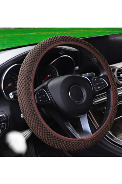 EHOME غطاء عجلة قيادة السيارة، واقي عجلة قيادة من الألياف الدقيقة قابل للتهوي...