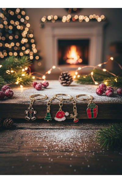 arkt Yılbaşı temalı 5'li anahtarlık seti