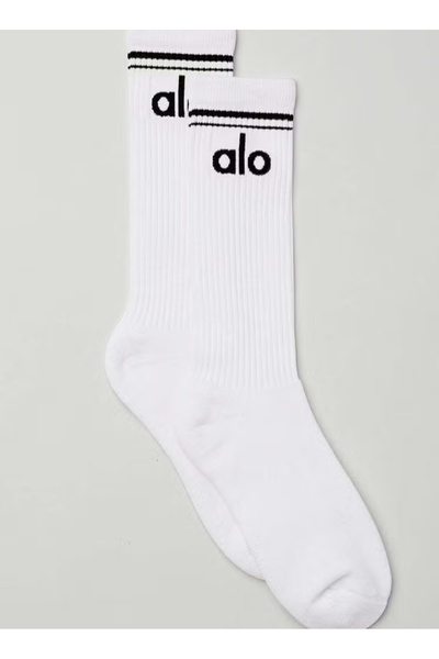 Alo long stockings, soft and breathable, comfortable to wear, for sports and casual wear.