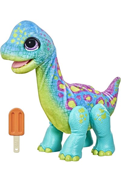 FurReal Snackin' Sam The Bronto Interactive Plush Dinosaur Toy (40+ Sounds & Reactions)