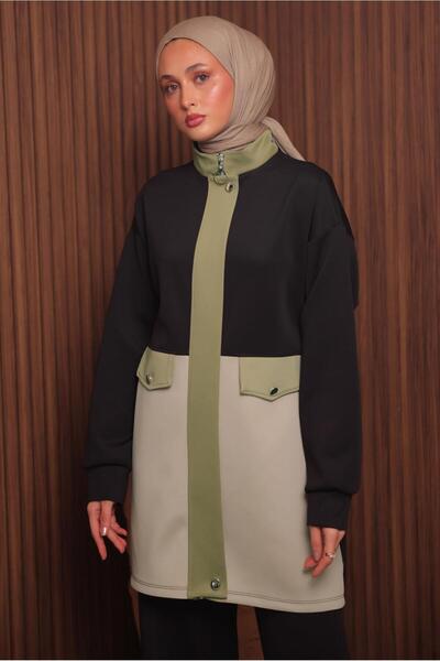 TRENDTESETTÜR Women's Black Pants and Scuba Knitted Suit t 3435