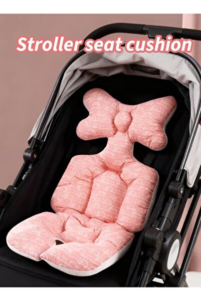 Generic Baby Stroller Cushion Seat Pad Stroller Seat Liner 3D Mesh Pram Pushchair Seat Liners Universal Pink