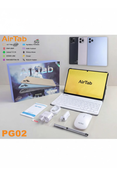 AİRTAB PG02 10.1" Android 13 Tablet – 16GB RAM, 1TB Storage, Dual SIM 4G LTE, Wi-Fi