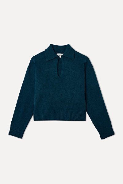 Mudo BUTTONED POLO NECK SWEATER