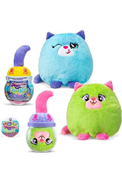 Basic Fun Misfittens Merkitties Fishbowl Plush - Collectible Squishy Cat Toy (Basic Fun)