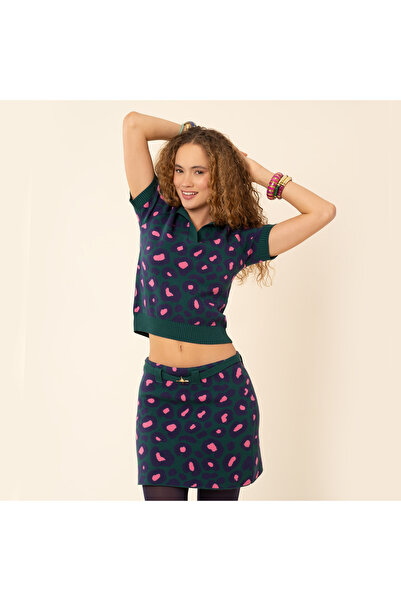 Zsa Zsa Zsu Tarabya Triko Kazak - Yeşil