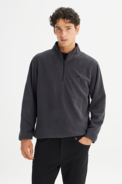 Lee Regular Fit Normal Kesim Fermuarlı Dik Yaka Polar