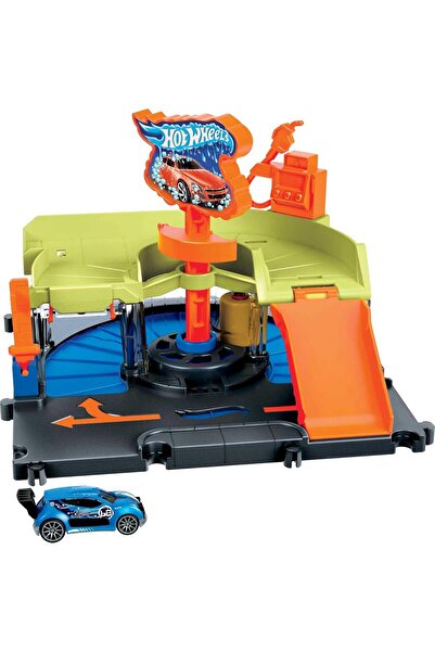 HOT WHEELS مجموعة ألعاب مغسلة سيارات سيتي داون تاون إكسبريس